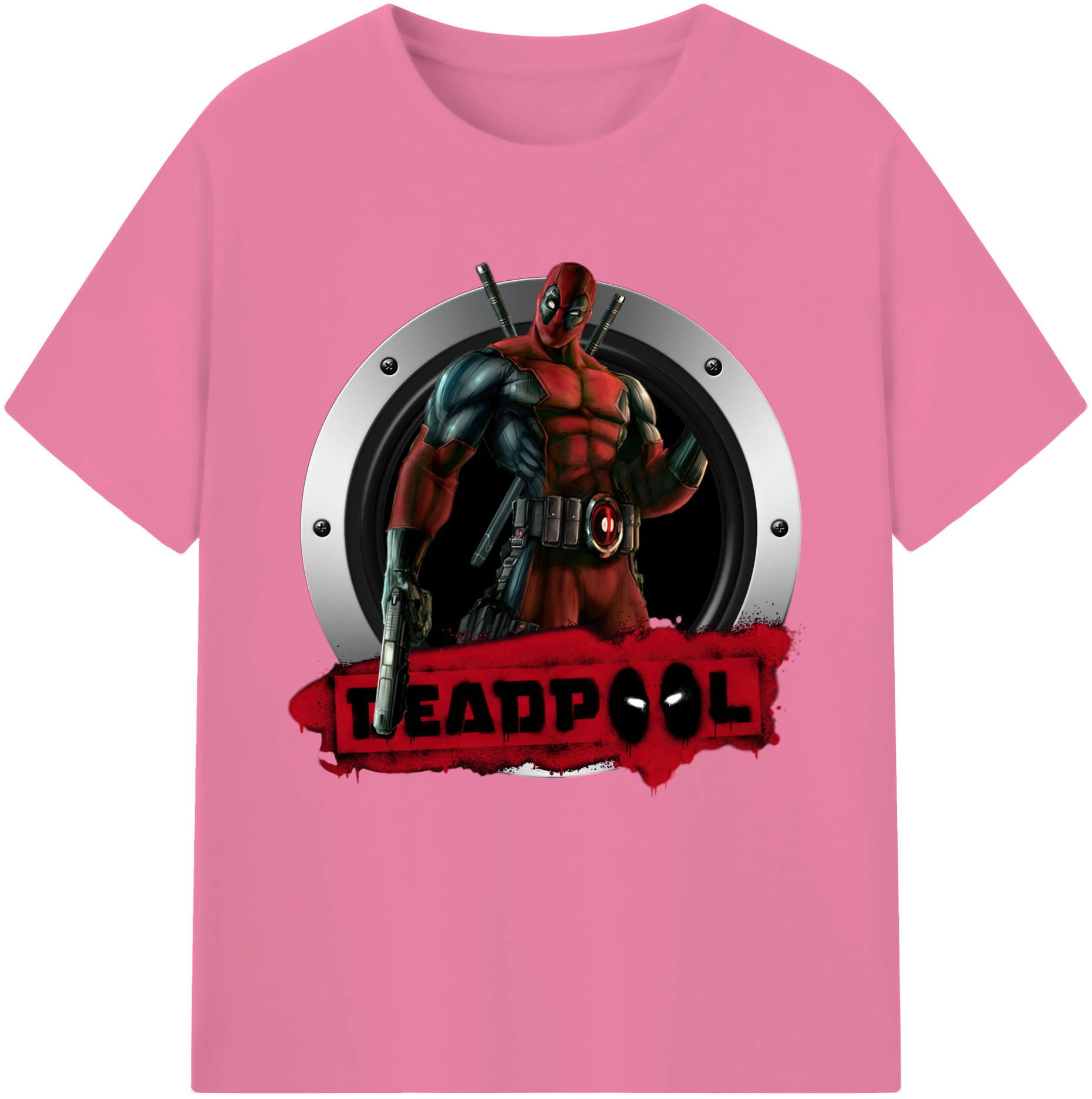 （画像用） Deadpool デッドプール 綿100％半袖Tシャツ（フロントプリント）